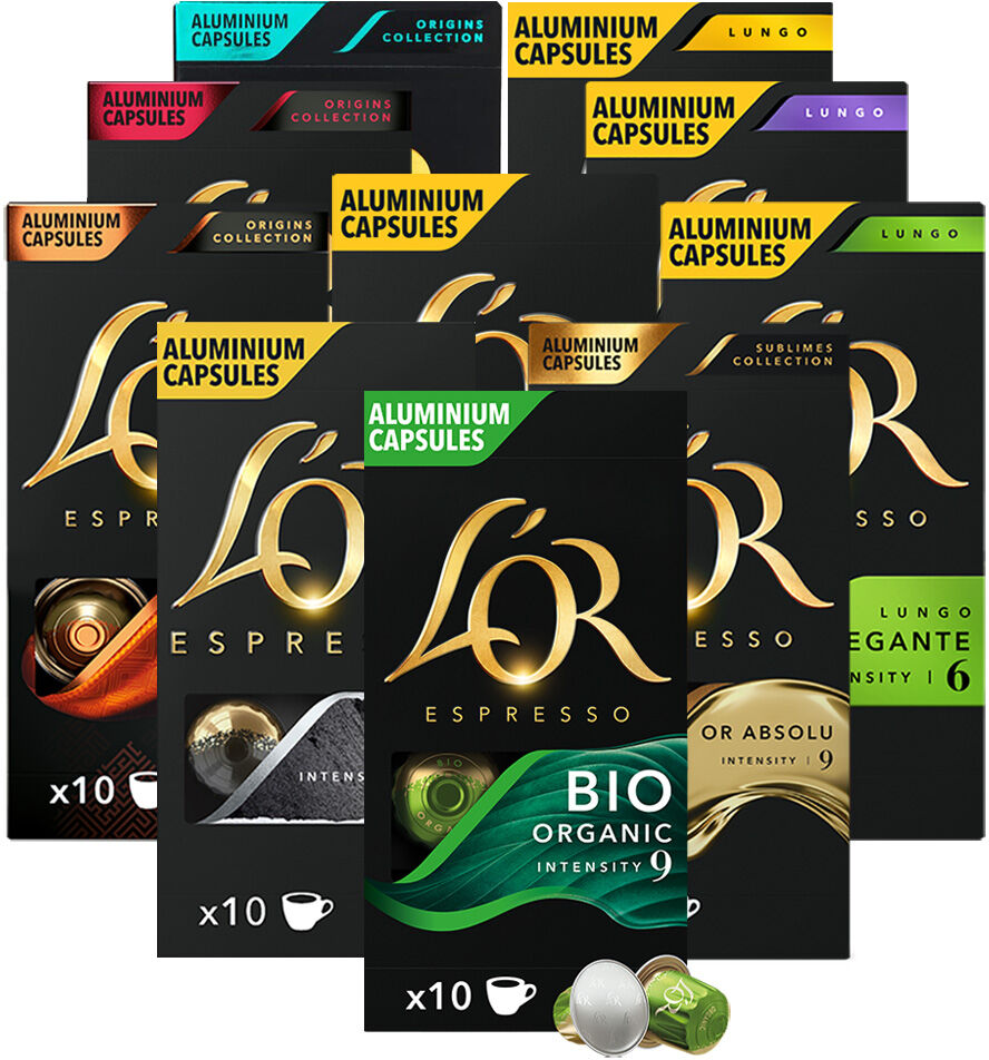 L'OR Coffret de Démarrage pour Nespresso. 100 Capsules