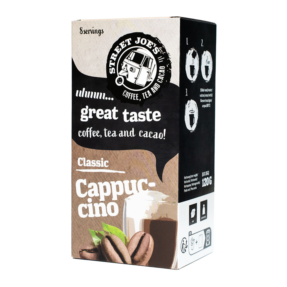 Cappuccino - Street Joe's - 8 sachets de café instantané