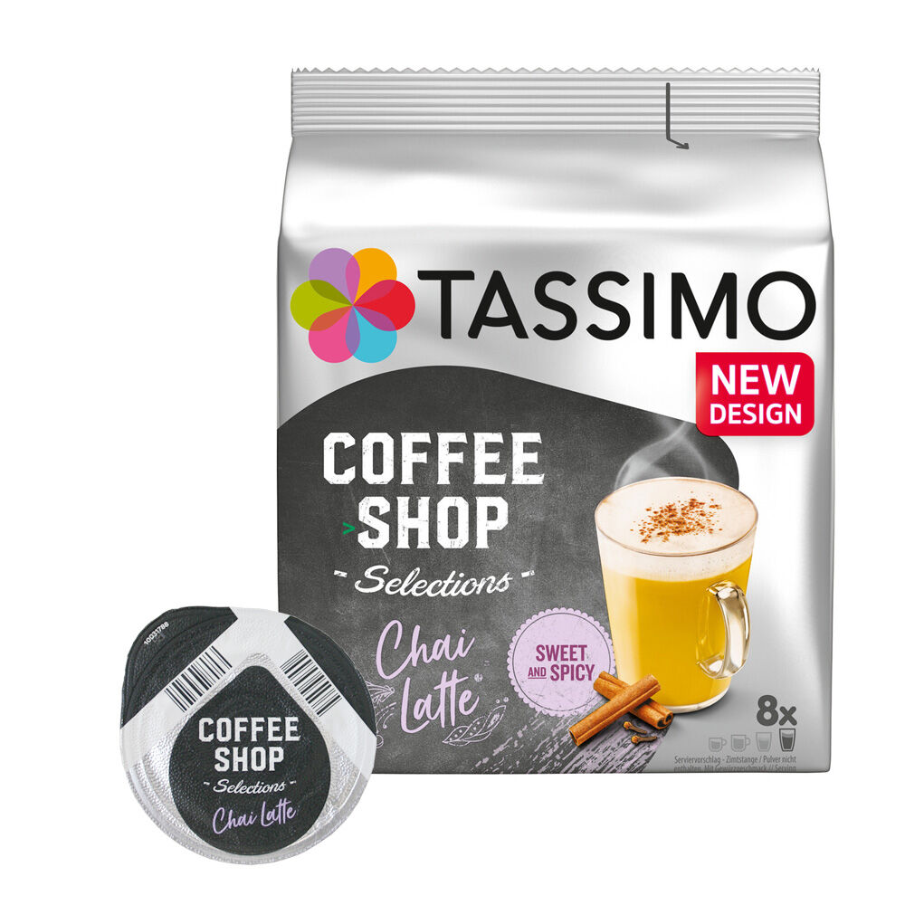 Tassimo Capsules - Chai Latte - Coffee Shop Selections. 8 Capsules