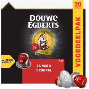 Douwe Egberts Lungo 6 Original XL pour Nespresso. 20 Capsules