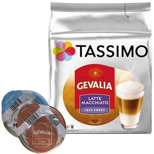 Gevalia Latte Macchiato Moins sucre pour Tassimo. 16 Capsules