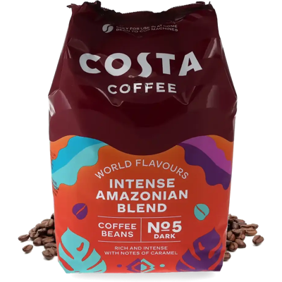 1 kg Intense Amazonian Blend Costa Grains de café - Caramel, Sucré - Moyen - Meilleur café - Pas cher - Publicité 1 kg Intense Amazonian Blend Costa Grains de café - Caramel, Sucré - Moyen - Meilleur café - Pas cher - Publicité