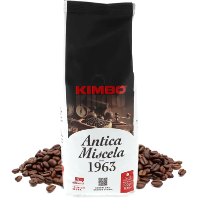 500g Antica Miscela Kimbo Grains de café - Torréfaction foncée - 100 % Arabica - Grillé, Malt - Très noir - Meilleur café - Pas cher - Publicité 500g Antica Miscela Kimbo Grains de café - Torréfaction foncée - 100 % Arabica - Grillé, Malt - Très noir - Meilleur café - Pas cher - Publicité