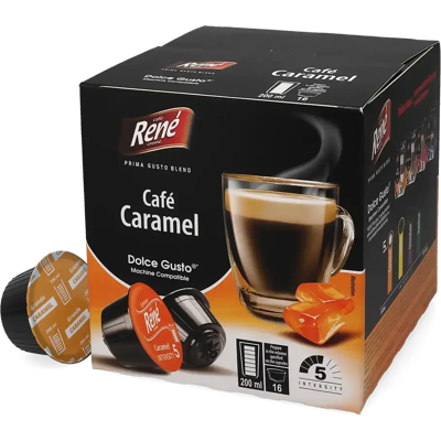 Café René Café Caramel - 16 Capsules - Café - Publicité Café René Café Caramel - 16 Capsules - Café - Publicité