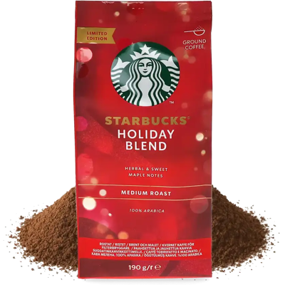 Starbucks Holiday Blend - 190 g Café moulu - Publicité Starbucks Holiday Blend - 190 g Café moulu - Publicité