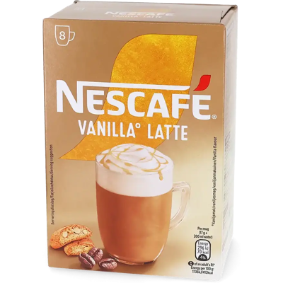 Nescafé Vanilla Latte - 8 sachets de café soluble - Publicité Nescafé Vanilla Latte - 8 sachets de café soluble - Publicité