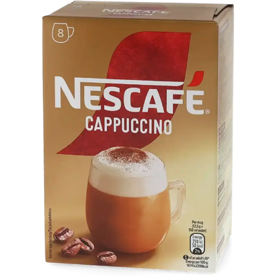 Nescafé Cappuccino - 8 sachets de café soluble - Publicité Nescafé Cappuccino - 8 sachets de café soluble - Publicité