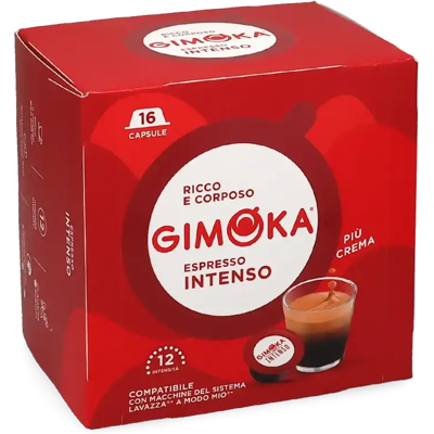 Gimoka Intenso - 16 Capsules pour Lavazza a Modo Mio - Publicité Gimoka Intenso - 16 Capsules pour Lavazza a Modo Mio - Publicité