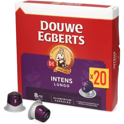 Douwe Egberts Intens Lungo - 20 Capsules de café pour Nespresso® - Lungo - Compatible Nespresso® - Publicité Douwe Egberts Intens Lungo - 20 Capsules de café pour Nespresso® - Lungo - Compatible Nespresso® - Publicité
