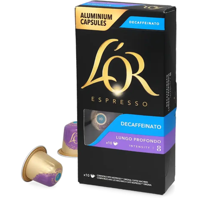 Capsules de café décaféiné L'Or Lungo Profondo - Type de café - Publicité Capsules de café décaféiné L'Or Lungo Profondo - Type de café - Publicité