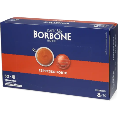 Caffè Borbone Espresso Forte - 50 Capsules de café pour Nespresso® Pro - Espresso - Compatible Nespresso® Pro - Publicité Caffè Borbone Espresso Forte - 50 Capsules de café pour Nespresso® Pro - Espresso - Compatible Nespresso® Pro - Publicité