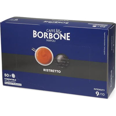 Caffè Borbone Ristretto - 50 Capsules de café pour Nespresso® Pro - Espresso Ristretto - Compatible Nespresso® Pro - Publicité Caffè Borbone Ristretto - 50 Capsules de café pour Nespresso® Pro - Espresso Ristretto - Compatible Nespresso® Pro - Publicité