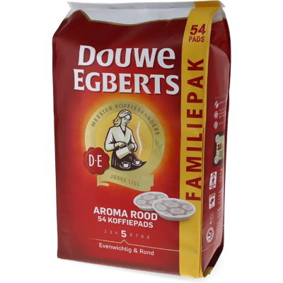 Douwe Egberts Aroma Rood - 54 Dosettes de café pour Senseo - Compatible Senseo - Publicité Douwe Egberts Aroma Rood - 54 Dosettes de café pour Senseo - Compatible Senseo - Publicité