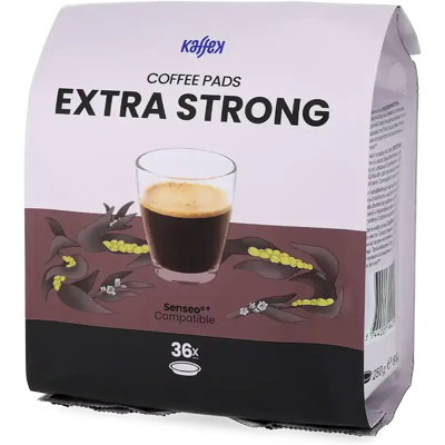 KaffeK Extra Strong - 36 Dosettes de café pour Senseo - Americano - Compatible Senseo - Publicité KaffeK Extra Strong - 36 Dosettes de café pour Senseo - Americano - Compatible Senseo - Publicité