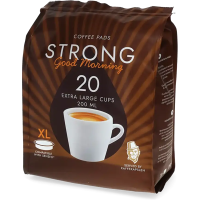 Kaffekapslen Strong XL - Café quotidien - 20 dosettes - Publicité Kaffekapslen Strong XL - Café quotidien - 20 dosettes - Publicité