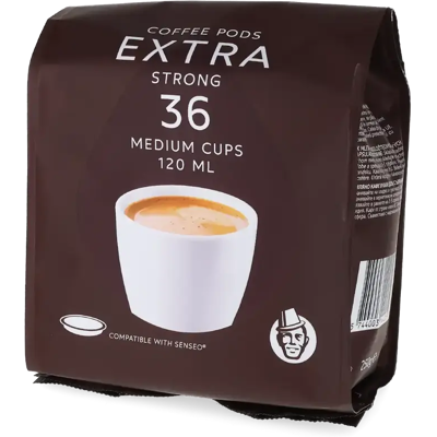 Kaffekapslen Extra Strong - 36 Dosettes de café pour Senseo - Americano - Compatible Senseo - Publicité Kaffekapslen Extra Strong - 36 Dosettes de café pour Senseo - Americano - Compatible Senseo - Publicité