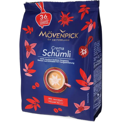 Mövenpick Crema Schümli - 36 Dosettes de café pour Senseo - Compatible Senseo - Publicité Mövenpick Crema Schümli - 36 Dosettes de café pour Senseo - Compatible Senseo - Publicité