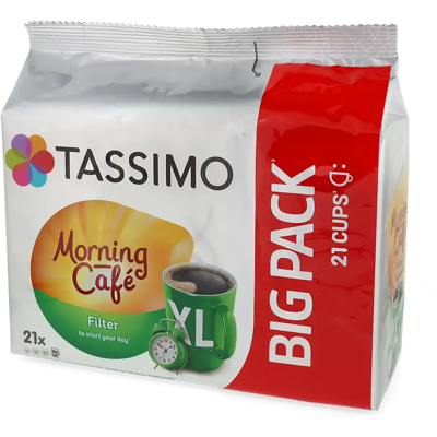 Tassimo Morning Café Filter XL - 21 Capsules de café pour Tassimo - Grande - Publicité Tassimo Morning Café Filter XL - 21 Capsules de café pour Tassimo - Grande - Publicité