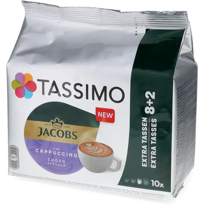 Jacobs Choco Cappuccino - 10 Capsules de café pour Tassimo - Cappuccino - Compatible Tassimo - Publicité Jacobs Choco Cappuccino - 10 Capsules de café pour Tassimo - Cappuccino - Compatible Tassimo - Publicité