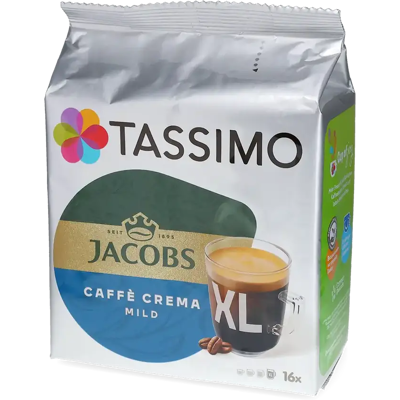 Jacobs Caffè Crema Mild XL - 16 Capsules de café pour Tassimo - Grande - Compatible Tassimo - Publicité Jacobs Caffè Crema Mild XL - 16 Capsules de café pour Tassimo - Grande - Compatible Tassimo - Publicité