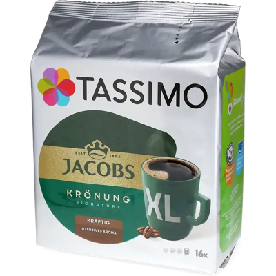 Jacobs Krönung Kräftig XL - 16 Capsules de café pour Tassimo - Grande - Compatible Tassimo - Publicité Jacobs Krönung Kräftig XL - 16 Capsules de café pour Tassimo - Grande - Compatible Tassimo - Publicité