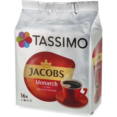 Jacobs Monarch - 16 Capsules de café pour Tassimo - Americano - Compatible Tassimo - Publicité Jacobs Monarch - 16 Capsules de café pour Tassimo - Americano - Compatible Tassimo - Publicité