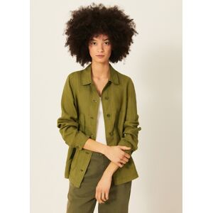 VESTE FABRINE En lin OLIVE L,M,S,XS