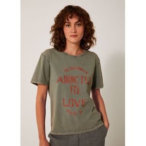 T-SHIRT JULY manches courtes graphisme addicted to love ARDOISE L,M,S,XS