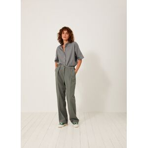 PANTALON LISANDRO a pince en chevron ARDOISE 34,36,38,40,42