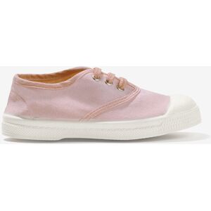 TENNIS LACETS ENFANT En coton rose poudre ROSE POUDRE 28,30,31