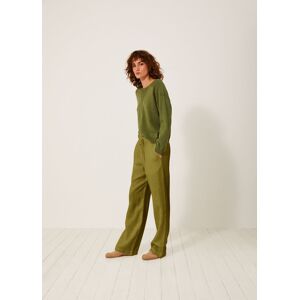 PANTALON KYBELE En lin OLIVE 34,36,38,40,42,44