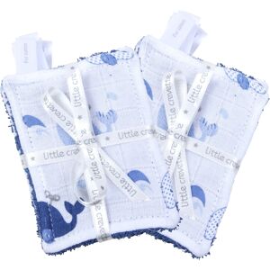 LITTLE CREVETTE Lot de 12 lingettes lavables Baleine