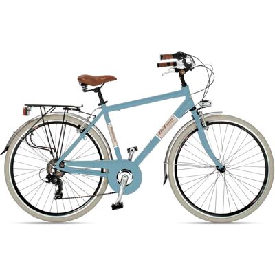Vélo de ville Via Veneto Elegance 28" Man 6V Bleu - Publicité Vélo de ville Via Veneto Elegance 28" Man 6V Bleu - Publicité