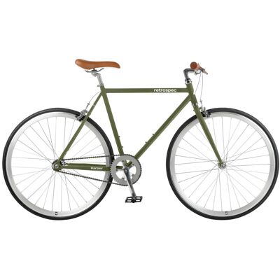 Vélo Fixie Retrospec Harper - Olive - Publicité Vélo Fixie Retrospec Harper - Olive - Publicité