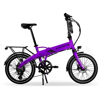 Vélo électrique pliant Littium Ibiza Rainbow Lilas - Publicité Vélo électrique pliant Littium Ibiza Rainbow Lilas - Publicité