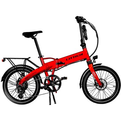 Vélo électrique pliant Littium Ibiza Rainbow Rouge - Publicité Vélo électrique pliant Littium Ibiza Rainbow Rouge - Publicité