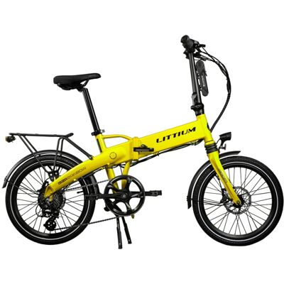 Vélo électrique pliant Littium Ibiza Rainbow Jaune - Publicité Vélo électrique pliant Littium Ibiza Rainbow Jaune - Publicité