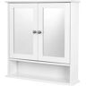 VASAGLE Armoire murale hauteur réglable, Blanc / 56 x 13 x 58 cm (L x l x H)