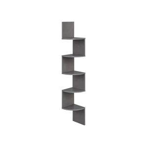 VASAGLE Étagère d'angle à 5 niveaux en forme zigzag, Gris - Publicité