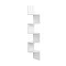 VASAGLE Étagère d'angle à 5 niveaux en forme zigzag, Blanc