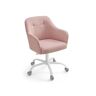 SONGMICS Chaise de bureau ergonomique pivotant et réglable, Rose