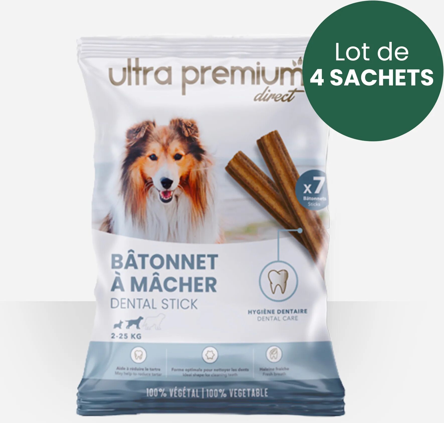 Ultra premium direct 28 bâtonnets à mâcher pour chien de 2 à 25kg