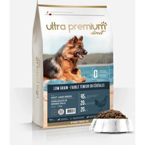 Ultra premium direct Croquettes Super Premium (low grain) pour Chien de Grande Taille ( 30 Kg) - sac de 12kg - Fabriquees en France