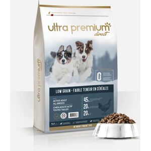 Ultra premium direct Croquettes pour Chien Actif - Faible en Cereales - sac de 12kg - Fabriquees en France