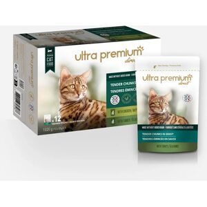 Ultra premium direct Sachets Fraîcheur pour Chat Sans Cereales - Tendres Eminces en Sauce Poulet / Dinde