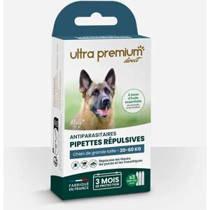 Ultra premium direct Pipettes repulsives Antiparasitaires pour chien de grande taille (30 a 60 kg)