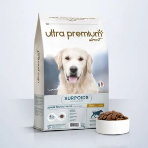 Ultra premium direct Croquettes allégées en matière grasse pour Chien adulte en Surpoids ou Stérilisé -sac de 12kg - Fabriquées en France