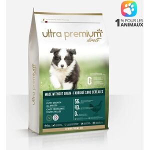 Ultra premium direct Croquettes pour Chiot - Sans Céréales - sac de 4kg - Fabriquées en France