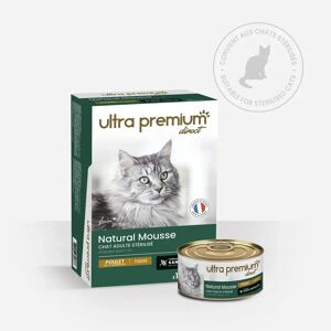 Ultra premium direct 36 Boîtes de Mousse pour Chat Stérilisé Sans Céréales – Natural mousse poulet