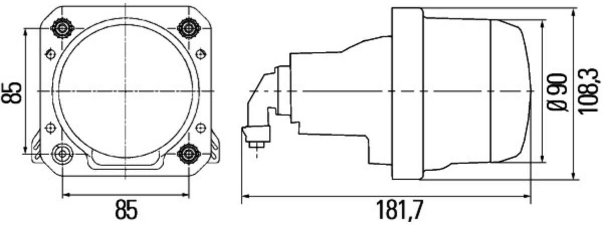 Projecteur principal HELLA 1BL 009 999-041